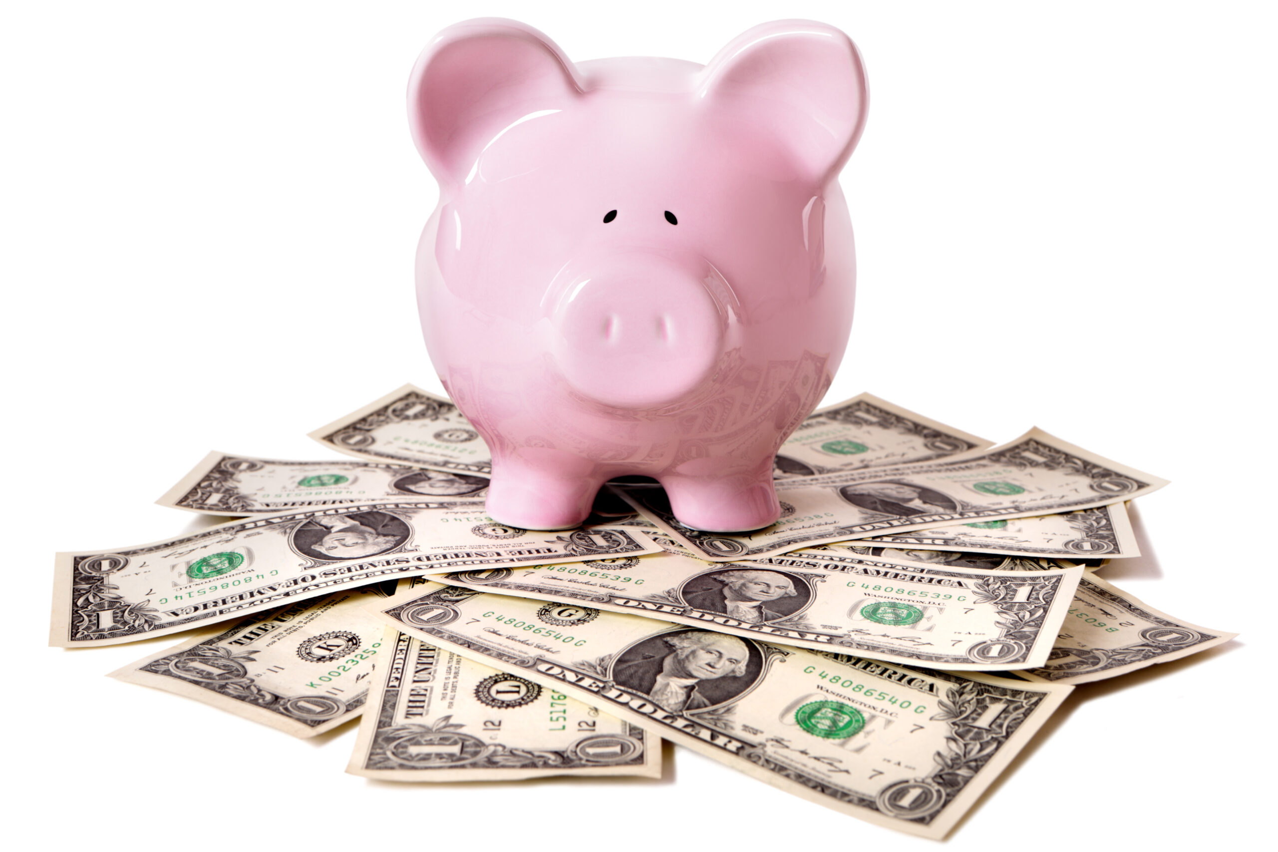 image piggy bank and money